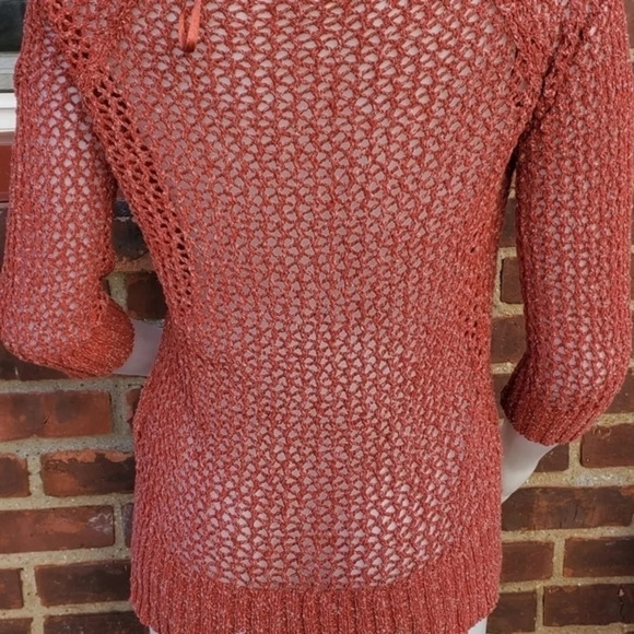 Lucky Brand open‎ weave sweater M - Picture 3 of 10